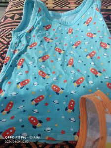 Baby Pure Cotton Banyan And Pant Set