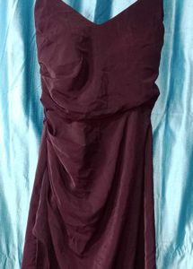 Elegant Burgundy Dress