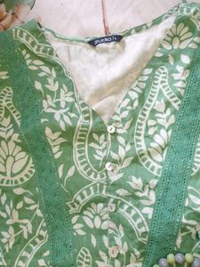 Zudio Mehendi Green Dress