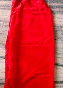 Beautiful Girls Look Plazo  Suit  With Dupatta  Febric Satan Silk  Colour  Brown&amp;  Red  For Girls 19-20 Years   Design Bajoo   Size XS  Margin Also