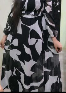 Chic Black &amp; White Maxi Dress