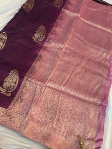 Elegant Purple Banarasi Silk Saree