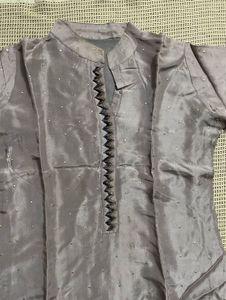 Grey Embellished Suit