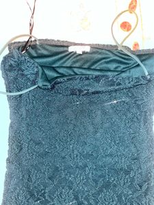 Emerald Green Lace Mini Dress