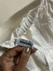 Tiered Ruffle White Skirt