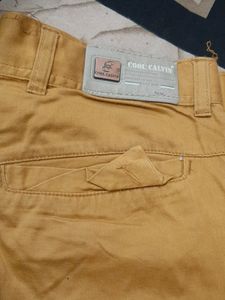 Semi Formal Yellow Jeans Pant