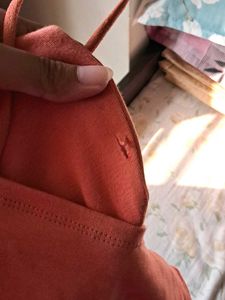 Coral Twist Front Crop Top