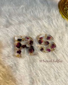 Resin Alphabet Keychain