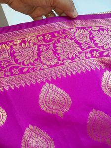 Pink Banarasi Silk Saree