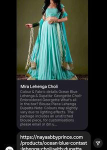 lehnga choli sky blue