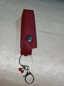 Tira Cherry Keychain &amp; Lipstick Holder