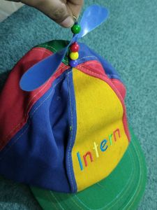 Cute Hat With A Fan On Top