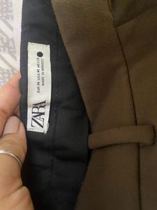 ZARA OLIVE GREEN TROUSERS