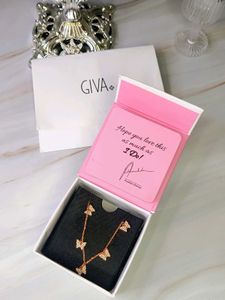 Anushka Sharma Rose Gold Giva Butterfly Necklace