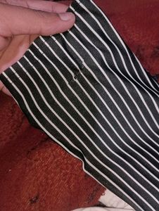 Striped High-Waisted Pants