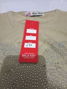 Beige Embellished Top
