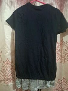 Black Graphic Print Tee