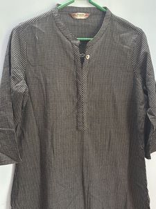Charcoal Check print kurti