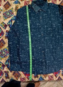 Navy Blue Printed Casual Wear.