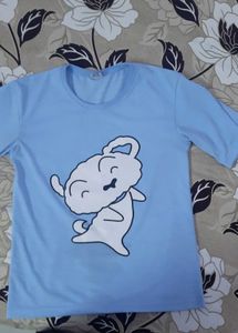 Blue Printed T Shirt