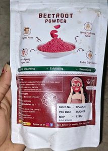 beetroot and rose petals powder face mask