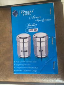 Brand New Tea Sugar Steel Containers