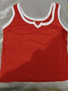 Red Sleeveless Tank Top