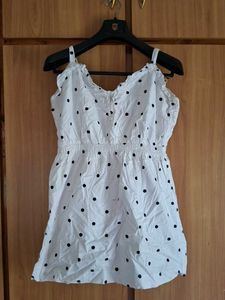 Polka Dot White Tank Top