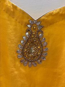 Yellow Embroidered Kurta &amp; Dupatta