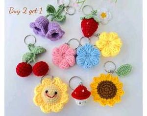 Crochet Keychains - 4 Cute Designs