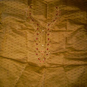 Beige And Pink Unstitched Suit