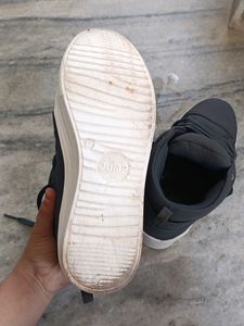 Cute Dark Grey Colour Platform Sneakers For Women