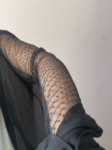 Elegant Black Sheer Sleeve Top