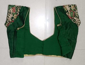 Embroidered Green Blouse