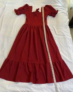 Maroon Midi Dress Bust 32-34
