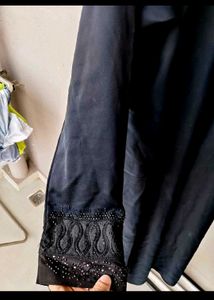 Black Abaya from korea with hijab