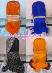 Set Of 4 Elegant Saree Only For 500!