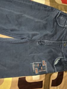 Boys&#39; Blue Graphic Denim Jeans