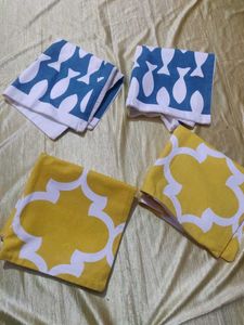 4 Gaddi Covers In Cotten With Chain Stitched🇻🇦