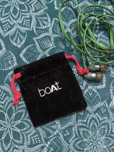 Boat green Wired Earphones