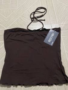 Revolte Brown Halter Top