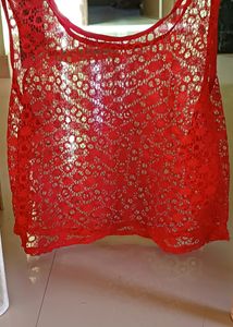 Red Net Crop Top!