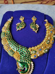 Peacock Design Necklace Set