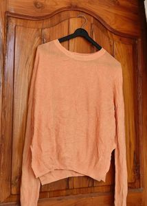 Orange Woolen Top For Women
