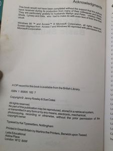 The Beginners Book Of Access7 Basic Skills