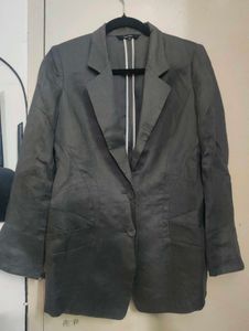 Elegant Gray Women's Blazer