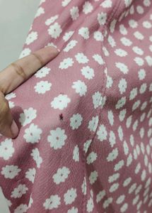 Pink Polka Dot Midi Dress