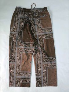 Unique Women&#39;s Bandana Print Brown Trousers