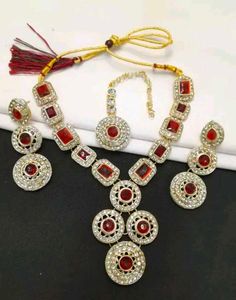 Red Stone Jewelry Set