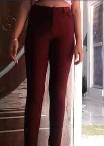 Burgundy Formal Trousers